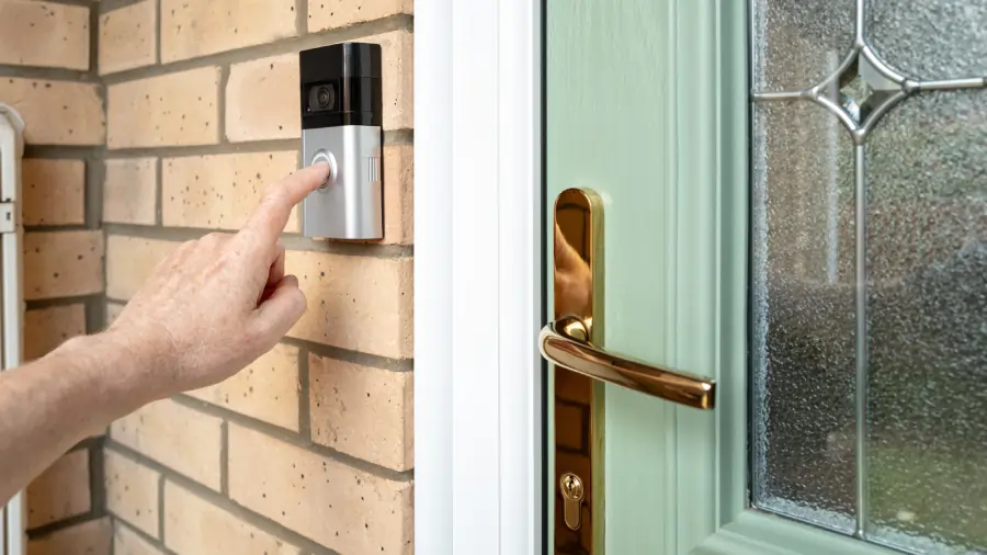 Electrician checking a smart home installation