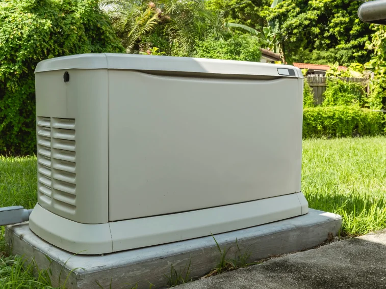 Electrician checking an electrical system before generator installation