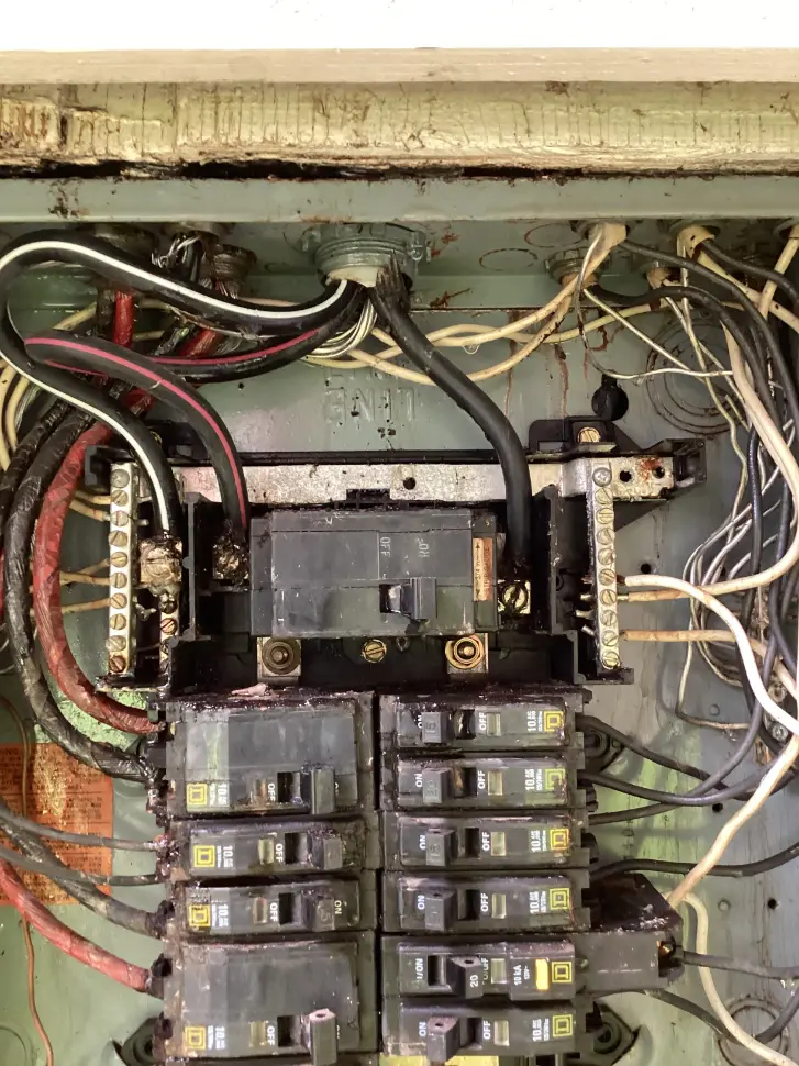 Electrical panel before upgrade